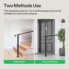 image:imageVIVOSUN Outdoor Handrail 54 x 36 Fits 14 Steps Wrought Iron Stair Railing with Curved Ends OneStep Assembly BlackBlack