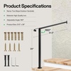 image:imageVIVOSUN Outdoor Handrail 54 x 36 Fits 14 Steps Wrought Iron Stair Railing with Curved Ends OneStep Assembly BlackBlack