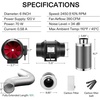 image:imageVIVOSUN R4 4 Inline Duct Ventilation Fan amp Speed Controller Workshop 190 CFM Fan for HVAC Vent Booster Fan for Grow Tents Basements Bathrooms Kitchens Attics and 3D Printer6 Combo