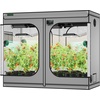image:imageVIVOSUN S538 5x2 Grow Tent 60x32x80 High Reflective Mylar Growing Tents 2x5 with Observation Window and Floor Tray for Hydroponics Indoor Plant for VS2000VSF4300Gray