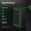 image:imageVIVOSUN S538 5x2 Grow Tent 60x32x80 High Reflective Mylar Growing Tents 2x5 with Observation Window and Floor Tray for Hydroponics Indoor Plant for VS2000VSF4300Black