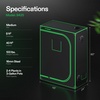 image:imageVIVOSUN S538 5x2 Grow Tent 60x32x80 High Reflective Mylar Growing Tents 2x5 with Observation Window and Floor Tray for Hydroponics Indoor Plant for VS2000VSF4300Black