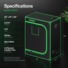 image:imageVIVOSUN S538 5x2 Grow Tent 60x32x80 High Reflective Mylar Growing Tents 2x5 with Observation Window and Floor Tray for Hydroponics Indoor Plant for VS2000VSF4300Black