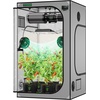 image:imageVIVOSUN S538 5x2 Grow Tent 60x32x80 High Reflective Mylar Growing Tents 2x5 with Observation Window and Floor Tray for Hydroponics Indoor Plant for VS2000VSF4300Gray