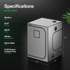 image:imageVIVOSUN S538 5x2 Grow Tent 60x32x80 High Reflective Mylar Growing Tents 2x5 with Observation Window and Floor Tray for Hydroponics Indoor Plant for VS2000VSF4300Gray