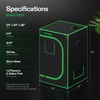 image:imageVIVOSUN S538 5x2 Grow Tent 60x32x80 High Reflective Mylar Growing Tents 2x5 with Observation Window and Floor Tray for Hydroponics Indoor Plant for VS2000VSF4300Black