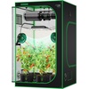 image:imageVIVOSUN S538 5x2 Grow Tent 60x32x80 High Reflective Mylar Growing Tents 2x5 with Observation Window and Floor Tray for Hydroponics Indoor Plant for VS2000VSF4300Black