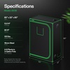 image:imageVIVOSUN S538 5x2 Grow Tent 60x32x80 High Reflective Mylar Growing Tents 2x5 with Observation Window and Floor Tray for Hydroponics Indoor Plant for VS2000VSF4300Black
