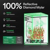 image:imageVIVOSUN S538 5x2 Grow Tent 60x32x80 High Reflective Mylar Growing Tents 2x5 with Observation Window and Floor Tray for Hydroponics Indoor Plant for VS2000VSF4300Black