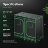image:imageVIVOSUN S538 5x2 Grow Tent 60x32x80 High Reflective Mylar Growing Tents 2x5 with Observation Window and Floor Tray for Hydroponics Indoor Plant for VS2000VSF4300Black