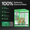 image:imageVIVOSUN S538 5x2 Grow Tent 60x32x80 High Reflective Mylar Growing Tents 2x5 with Observation Window and Floor Tray for Hydroponics Indoor Plant for VS2000VSF4300Black