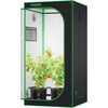 image:imageVIVOSUN S538 5x2 Grow Tent 60x32x80 High Reflective Mylar Growing Tents 2x5 with Observation Window and Floor Tray for Hydroponics Indoor Plant for VS2000VSF4300Black