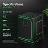 image:imageVIVOSUN S538 5x2 Grow Tent 60x32x80 High Reflective Mylar Growing Tents 2x5 with Observation Window and Floor Tray for Hydroponics Indoor Plant for VS2000VSF4300Black