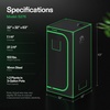 image:imageVIVOSUN S538 5x2 Grow Tent 60x32x80 High Reflective Mylar Growing Tents 2x5 with Observation Window and Floor Tray for Hydroponics Indoor Plant for VS2000VSF4300Black