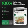 image:imageVIVOSUN S538 5x2 Grow Tent 60x32x80 High Reflective Mylar Growing Tents 2x5 with Observation Window and Floor Tray for Hydroponics Indoor Plant for VS2000VSF4300Gray