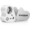 image:imageVIVOSUN 30X 60X Illuminated Jewelers Loupe Foldable Magnifier with LED Light for Jewelry Gems Watches Coins Stamps Antiques WhiteWhite