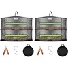 image:imageVIVOSUN 4Layer Mesh Drying Rack Hanging Design with Green Zippers for Dehydrating Indoor and Outdoor Pruning Shears Included2 Layer Pack of 2