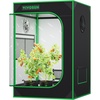 image:imageVIVOSUN S538 5x2 Grow Tent 60x32x80 High Reflective Mylar Growing Tents 2x5 with Observation Window and Floor Tray for Hydroponics Indoor Plant for VS2000VSF4300Black