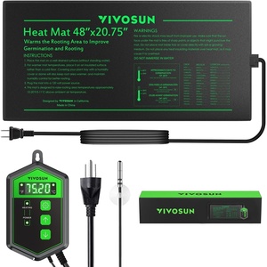image:imageVIVOSUN 10x 2075 Seedling Heat Mat and Digital Thermostat Combo Set UL amp METCertified Warm Hydroponic Heating Pad for Germination Indoor Gardening Greenhouse48x2075