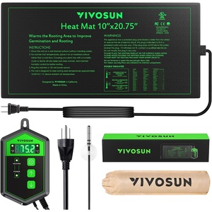 image:imageVIVOSUN 10x 2075 Seedling Heat Mat and Digital Thermostat Combo Set UL amp METCertified Warm Hydroponic Heating Pad for Germination Indoor Gardening Greenhouse10x2075