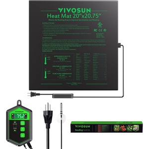 image:imageVIVOSUN 10x 2075 Seedling Heat Mat and Digital Thermostat Combo Set UL amp METCertified Warm Hydroponic Heating Pad for Germination Indoor Gardening Greenhouse20x2075