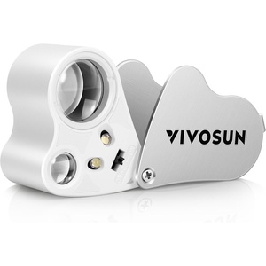 image:imageVIVOSUN 30X 60X Illuminated Jewelers Loupe Foldable Magnifier with LED Light for Jewelry Gems Watches Coins Stamps Antiques WhiteWhite