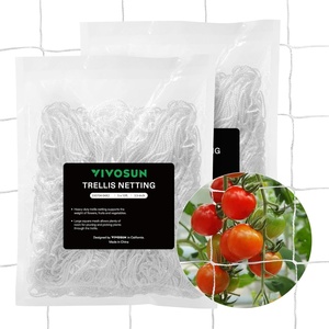 image:imageVIVOSUN 5 x 30 ft Plant Trellis Netting HeavyDuty Polyester Grow Net Garden Trellis Netting with Square Mesh for Climbing Plants Vegetables Fruits and Flowers 2Pack2