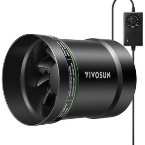 image:imageVIVOSUN 6 Inch Inline Duct Fan 240 CFM HVAC Exhaust Ventilation Fan with Low Noise for Basements Bathrooms Kitchens and Attics Silver6 Pro