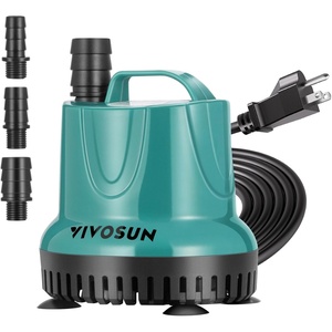 image:imageVIVOSUN 660GPH 40W Submersible Pump for Fish Tank Pond Aquarium Hydroponic Systems with 5ft Power Cord and 4 Nozzles Blue20W 260GPH