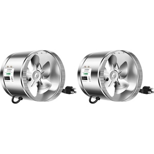 image:imageVIVOSUN 8 Inch Inline Duct Fan 420 CFM HVAC Exhaust Ventilation Fan with Low Noise for Basements Bathrooms Kitchens and Attics Silver8 No Speed Controller Pack of 2