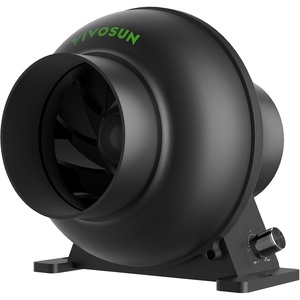 image:imageVIVOSUN D4 4 Inch 195 CFM Inline Duct Ventilation Fan HVAC Vent Blower for Grow Tent Attic Basements or Kitchen Hydroponics Exhaust Booster FanAdjustable Speed