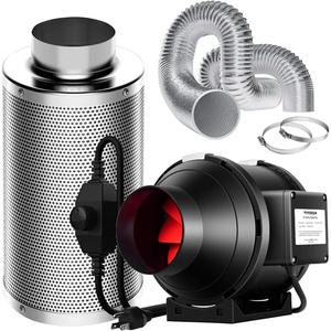 image:imageVIVOSUN R4 4 Inline Duct Ventilation Fan amp Speed Controller Workshop 190 CFM Fan for HVAC Vent Booster Fan for Grow Tents Basements Bathrooms Kitchens Attics and 3D Printer4 Combo