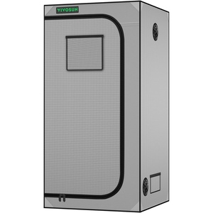 image:imageVIVOSUN S538 5x2 Grow Tent 60x32x80 High Reflective Mylar Growing Tents 2x5 with Observation Window and Floor Tray for Hydroponics Indoor Plant for VS2000VSF4300Gray