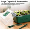 image:imageVIVOSUN 12Pack Seed Starter Trays 144Cell Seed Starter Kit with Humidity Dome Flat Reusable Plant Germination Trays with Drain Hole Green Propagation Tray for Planting Seeds6Pack 72Cell