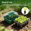 image:imageVIVOSUN 12Pack Seed Starter Trays 144Cell Seed Starter Kit with Humidity Dome Flat Reusable Plant Germination Trays with Drain Hole Green Propagation Tray for Planting Seeds6Pack 72Cell