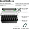 image:imageVIVOSUN 6Pack Seed Starter Trays 240Cell Seed Starter Kit with 2 Set of LED Lights 36 Higher Cover Adjustable Vents Drainage Holes Green Propagation Tray for Planting Seed 40 Cells x 6 Packs6Pack 240Cell
