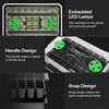 image:imageVIVOSUN 6Pack Seed Starter Trays 240Cell Seed Starter Kit with 2 Set of LED Lights 36 Higher Cover Adjustable Vents Drainage Holes Green Propagation Tray for Planting Seed 40 Cells x 6 Packs1Pack 40Cell
