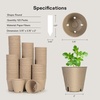 image:imageVIVOSUN Peat Pots 120 Packs 315Inch Seed Starting Pots with Drainage Holes Round Nursery Pot 20 Plant Labels for Flowers Plants Vegetables 120Pcs120