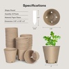 image:imageVIVOSUN Peat Pots 120 Packs 315Inch Seed Starting Pots with Drainage Holes Round Nursery Pot 20 Plant Labels for Flowers Plants Vegetables 120Pcs30