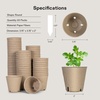 image:imageVIVOSUN Peat Pots 120 Packs 315Inch Seed Starting Pots with Drainage Holes Round Nursery Pot 20 Plant Labels for Flowers Plants Vegetables 120Pcs60