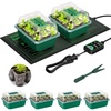 image:imageVIVOSUN 12Pack Seed Starter Trays 144Cell Seed Starter Kit with Humidity Dome Flat Reusable Plant Germination Trays with Drain Hole Green Propagation Tray for Planting Seeds6Pack 72Cell