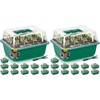 image:imageVIVOSUN 12Pack Seed Starter Trays 144Cell Seed Starter Kit with Humidity Dome Flat Reusable Plant Germination Trays with Drain Hole Green Propagation Tray for Planting Seeds24Pack 144Cell