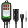image:imageVIVOSUN 1500W Digital Temperature Controller 2Stage Outlet Thermostat Heating and Cooling Mode Thermostat with Dual LED Display for Homebrew Fermenter Greenhouse Terrarium 110240V 20A 1500W