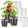 image:imageVIVOSUN 40 Packs 3456 Inch Clear Nursery Pots with Drainage Holes Reinforced Plastic Seedling Pots for Plants Flowers Cuttings and Succulents 40 pcs Plant Labels456 Inch