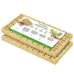 image:imageVIVOSUN 1 Inch Rockwool Cubes 100 Plugs Grow Cubes for Hydroponics Cuttings Cloning Plant Propagation Seed Startling1100 Plugs