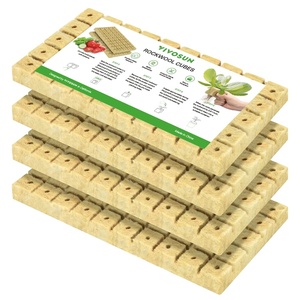 image:imageVIVOSUN 1 Inch Rockwool Cubes 100 Plugs Grow Cubes for Hydroponics Cuttings Cloning Plant Propagation Seed Startling1200 Plugs
