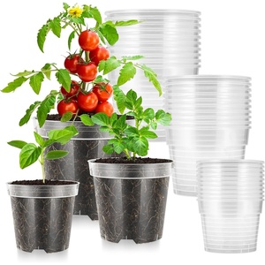 image:imageVIVOSUN 40 Packs 3456 Inch Clear Nursery Pots with Drainage Holes Reinforced Plastic Seedling Pots for Plants Flowers Cuttings and Succulents 40 pcs Plant Labels456 Inch