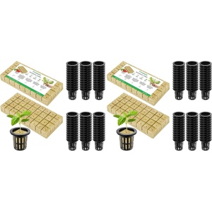 image:imageVIVOSUN 72 Rockwool Cubes amp Net Pots Set for Hydroponics 12 x 12 x 16 Cubes 72 Plugs amp 72 2 Net Cups for Hydroponic Growing SeedStarting Cloning Tower Gardens172 Plugs72 Net Pots Pack of 2