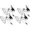 image:imageVIVOSUN 2Pack Clamp Lamp Light with Detachable 55 Inch Aluminum Reflector up to 60W E26 Socket No Bulb Included 6 Feet Cord UL Listed85 Inch8 Pack