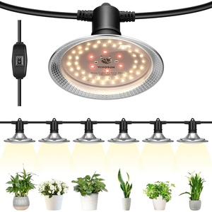 image:imageVIVOSUN Outdoor LED Grow Lights Waterproof String Grow Light Full Spectrum Plant Growing Lights with 22Ft Adjustable Cord for Seedling Veg Flower in Greenhouse Garden Backyard Farm 6Light6 Lights